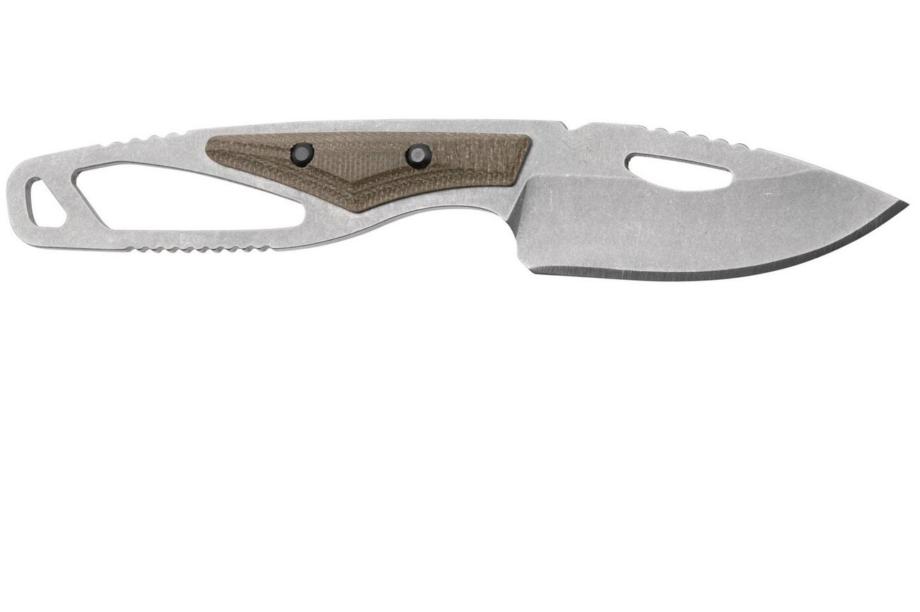 Buck PakLite Hide Pro 630GRS Stonewashed BOS S35VN, Green Micarta, jachtmes