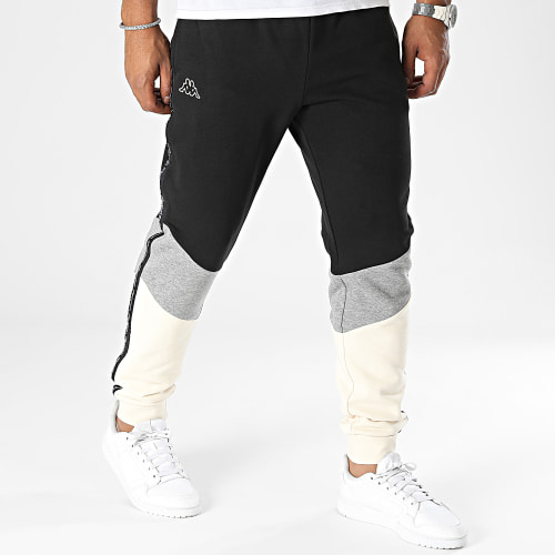Pantalon Jogging Logo Idole 341I5UW Noir Gris Beige