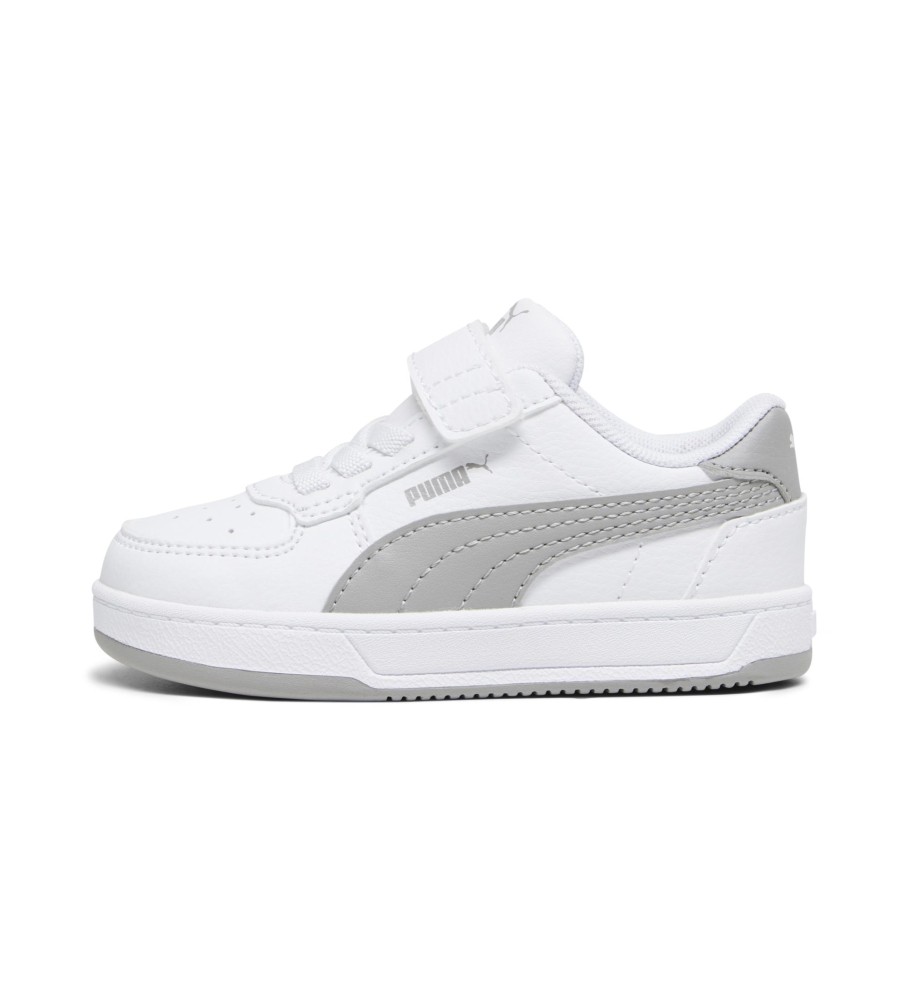Tênis Puma Caven 2.0, branco e cinza.