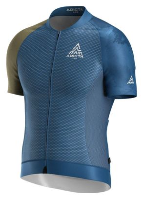 Maillot Manches Courtes Adicta Lab Valent V5 Bleu / Vert Olive