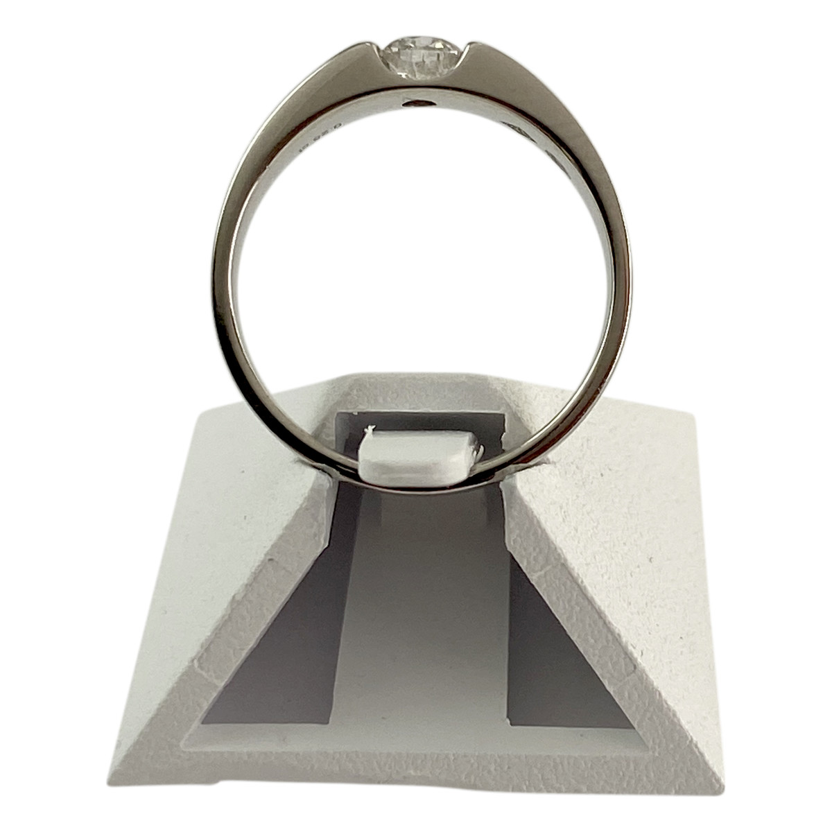 Solitaire d'occasion or 750 blanc 0.25 carat