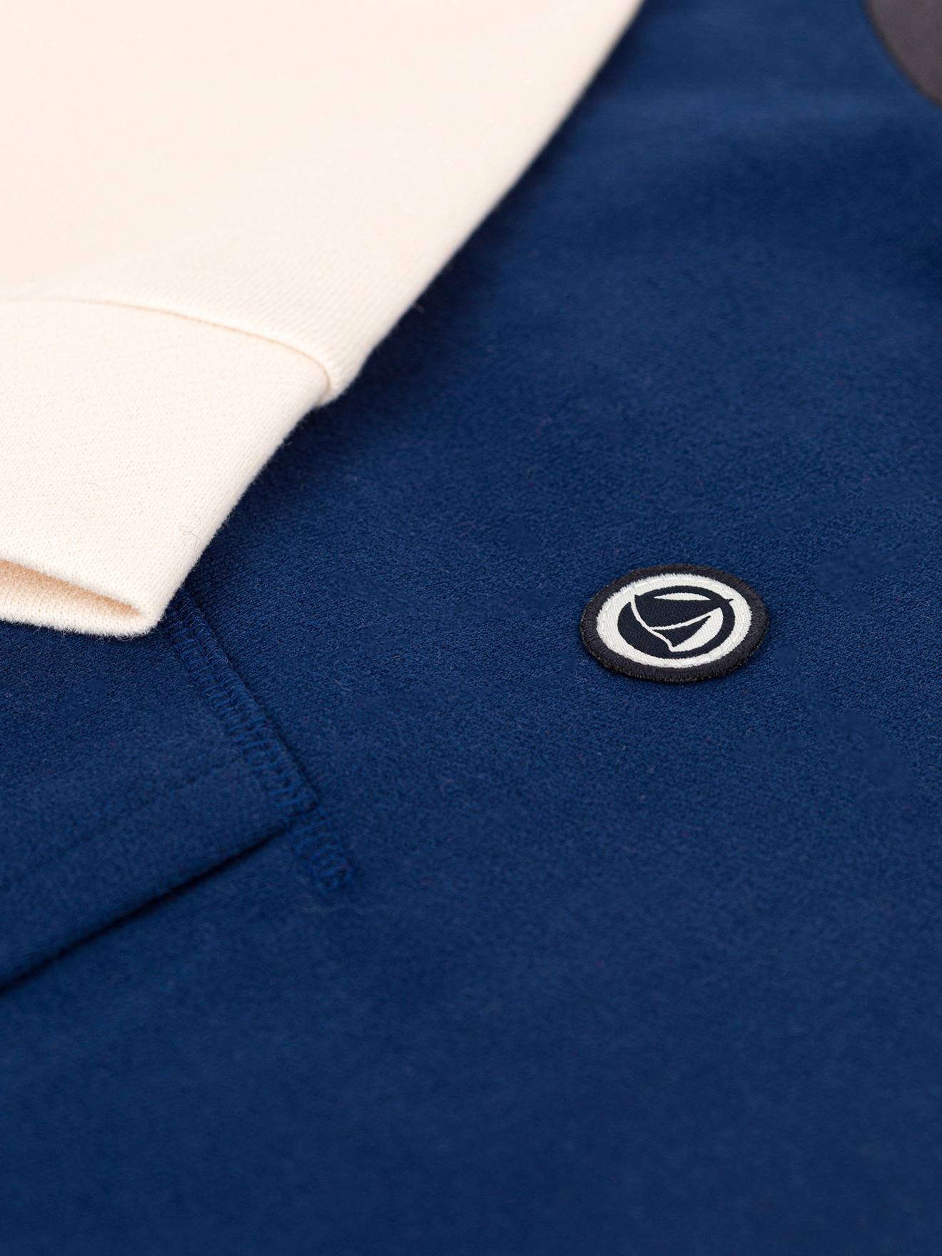Moletom infantil PETIT BATEAU em algodão orgânico, azul