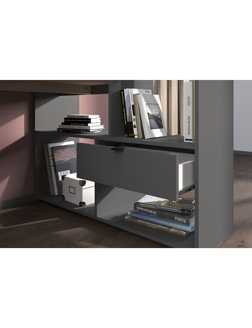 Shadow Secretary Dark Oak and Grey