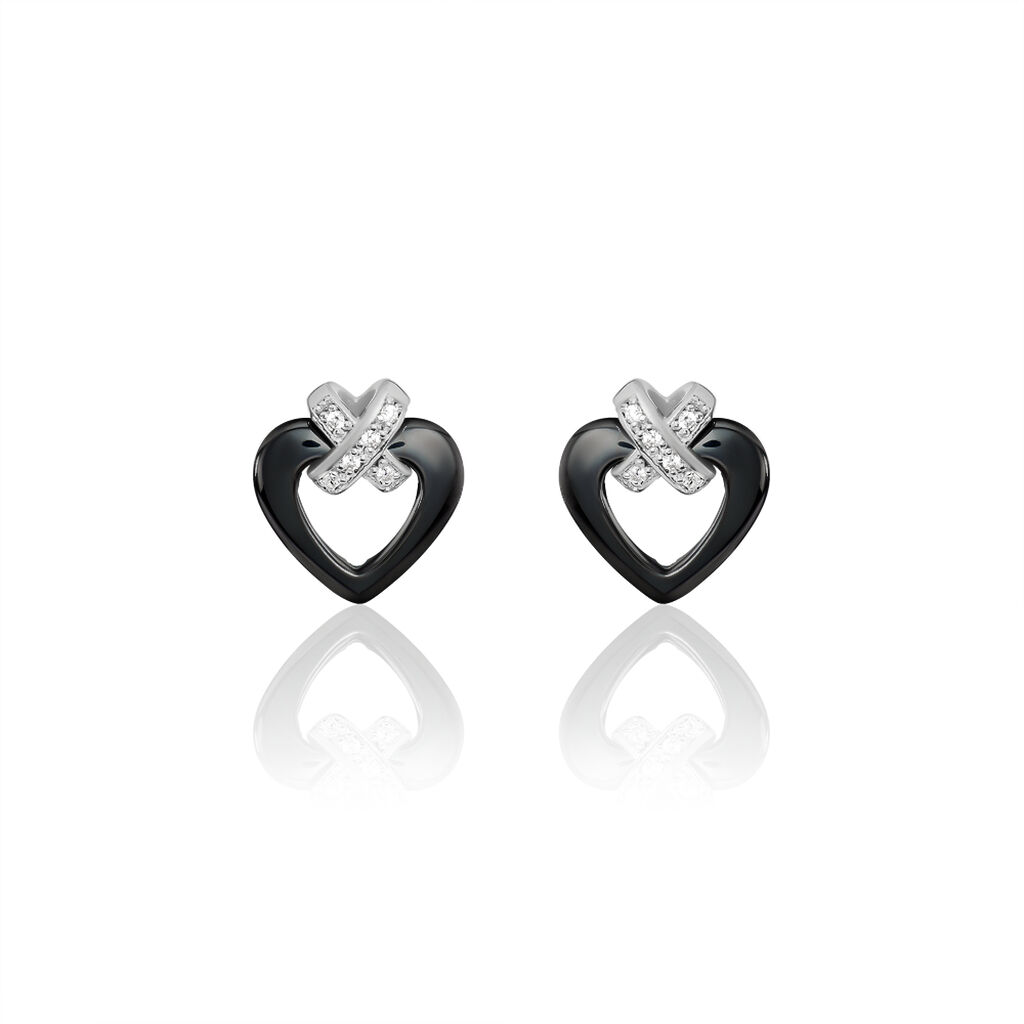 Boucles D'oreilles Puces Nolwen Argent  Céramique Oxyde De Zirconium