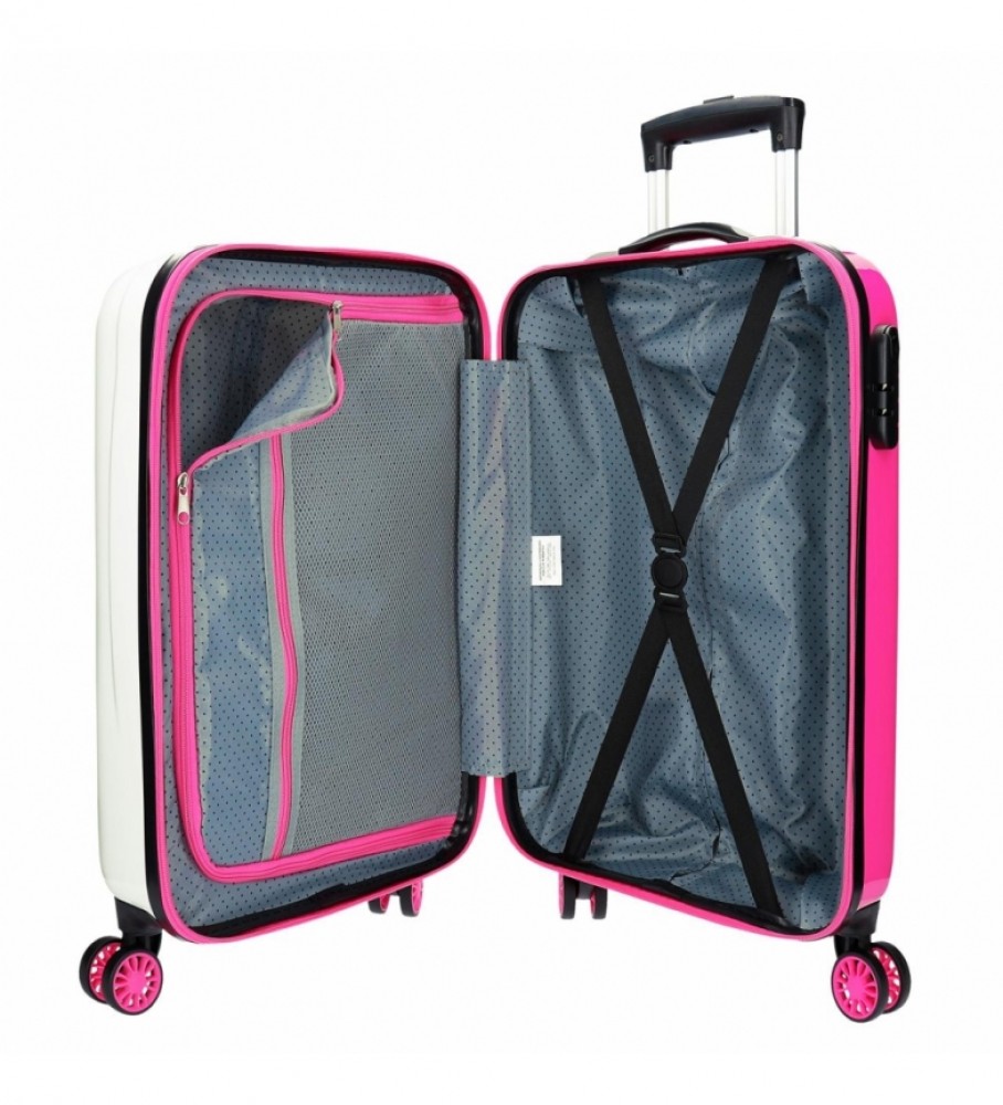 Mala de cabine Joumma Bags Minnie rgida 55cm Sunny Day Flores Fucsia -38x55x20cm-