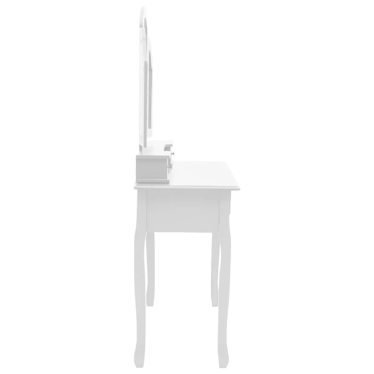 vidaXL Ensemble de coiffeuse et tabouret - Blanc