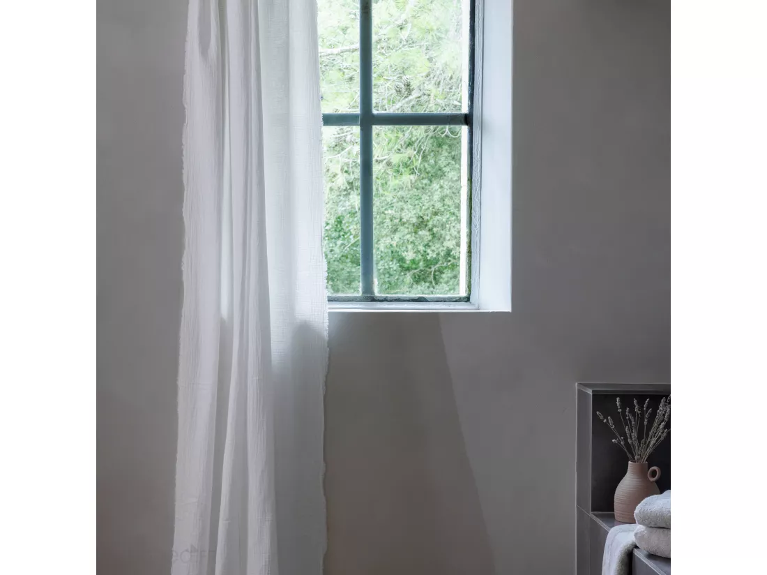 Housse de couette 260x240 cm mousseline de coton MILOS bleu indigo