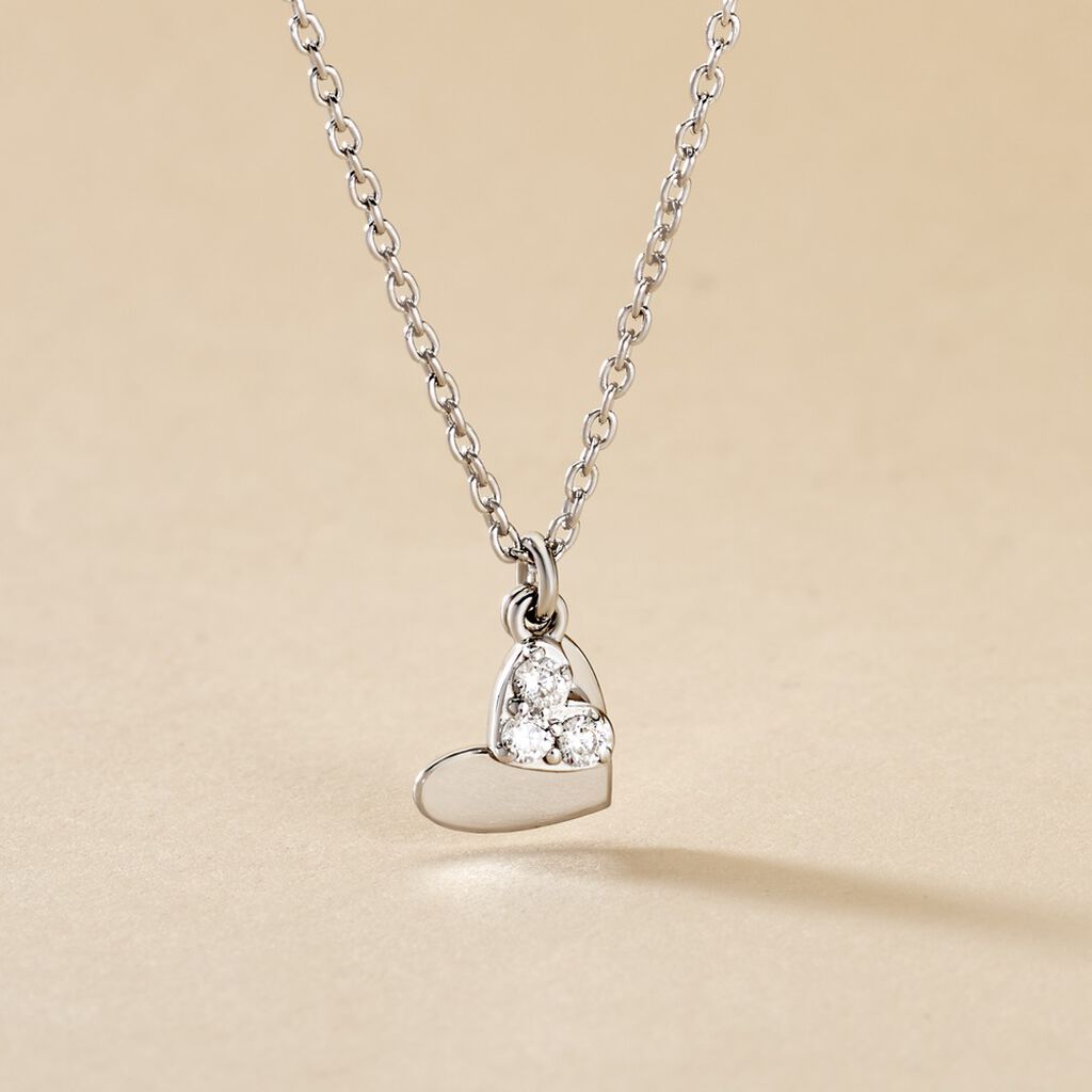 Collier Salli Argent Blanc Oxyde De Zirconium