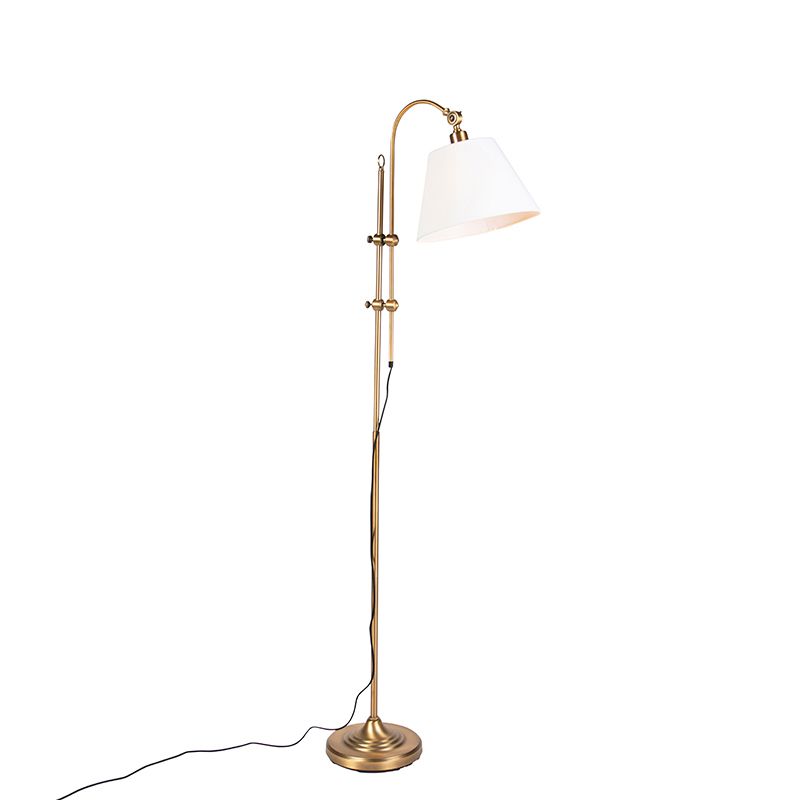 Smart klassieke vloerlamp brons met wit incl. Wifi A60 - Ashley