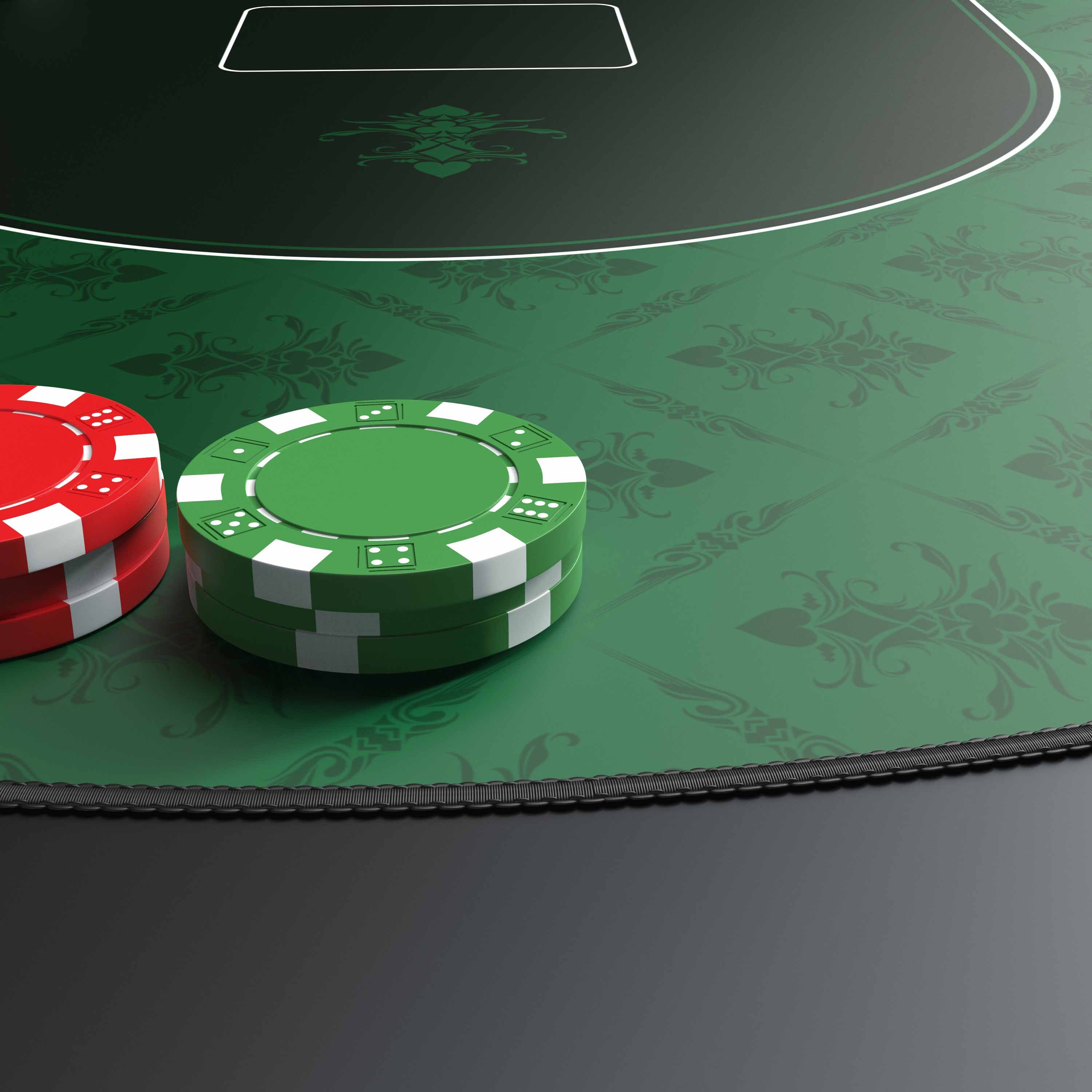 CSL Extra große Tischauflage Pokermatte 1000 x 600 mm / Kartenspiel Matte / Ovales Design