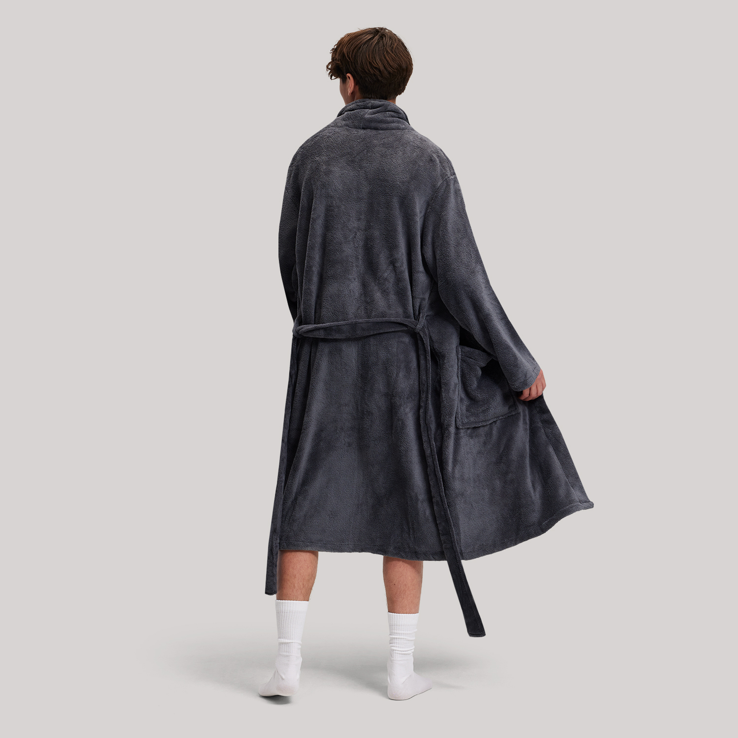 Heren badjas Antraciet kopen? Goed en goedkoop