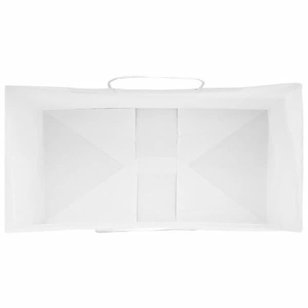 vidaXL Papirposer 250 stk med håndtak hvit 32x17x44 cm