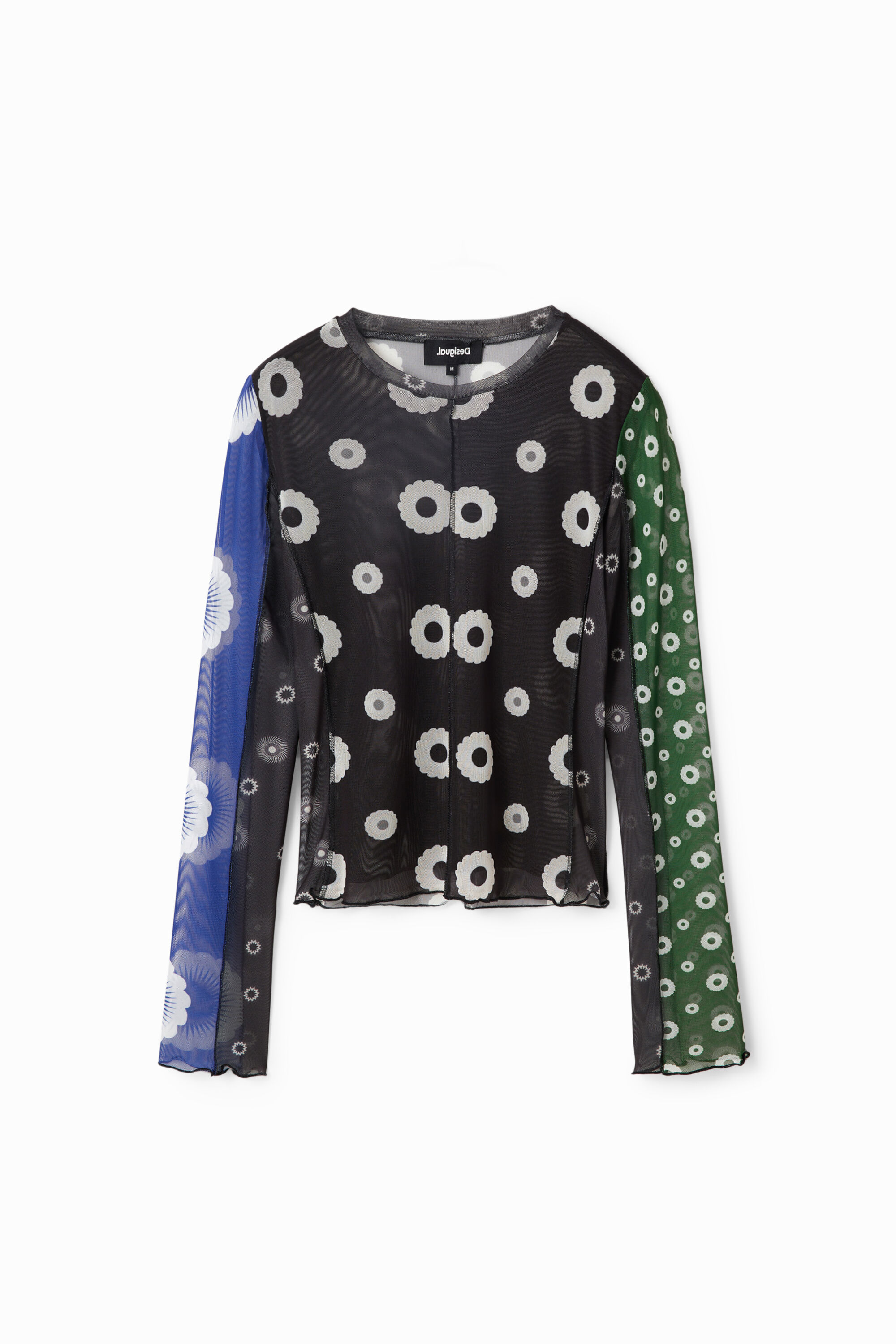 T-shirt tulle patchwork denim