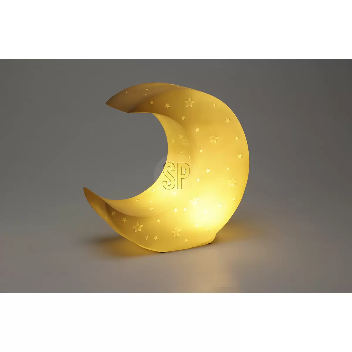 Nachtlicht Mond und Stern weiss