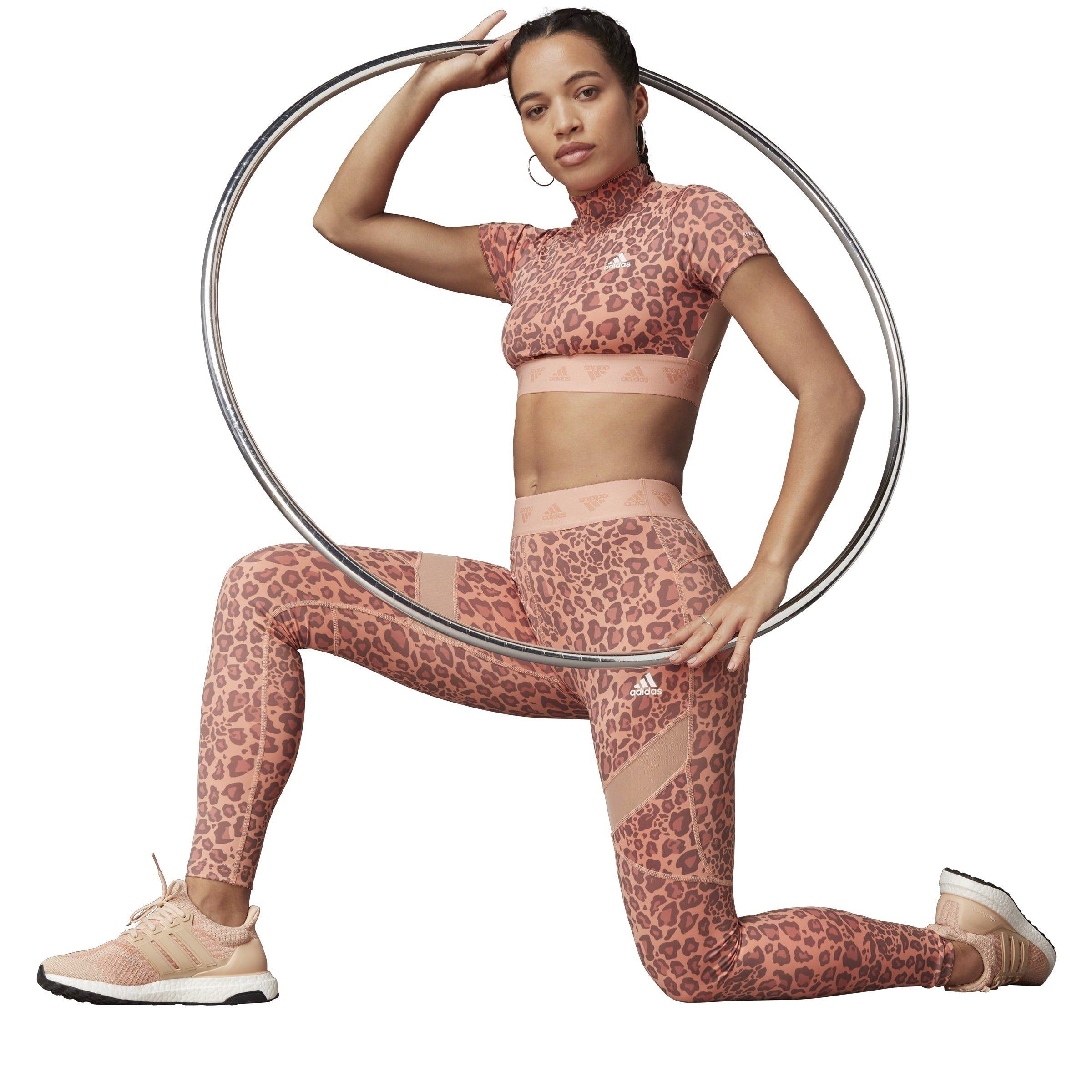 adidas Hyperglam Crop Zip Tee Womens