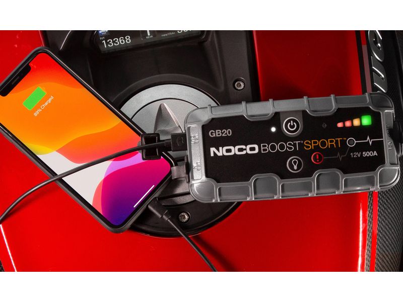 Noco Starterbatterie mit Ladefunktion GB20 12 V 500A Starterbooster und Powerbank, 12 V, 2'000 mAh