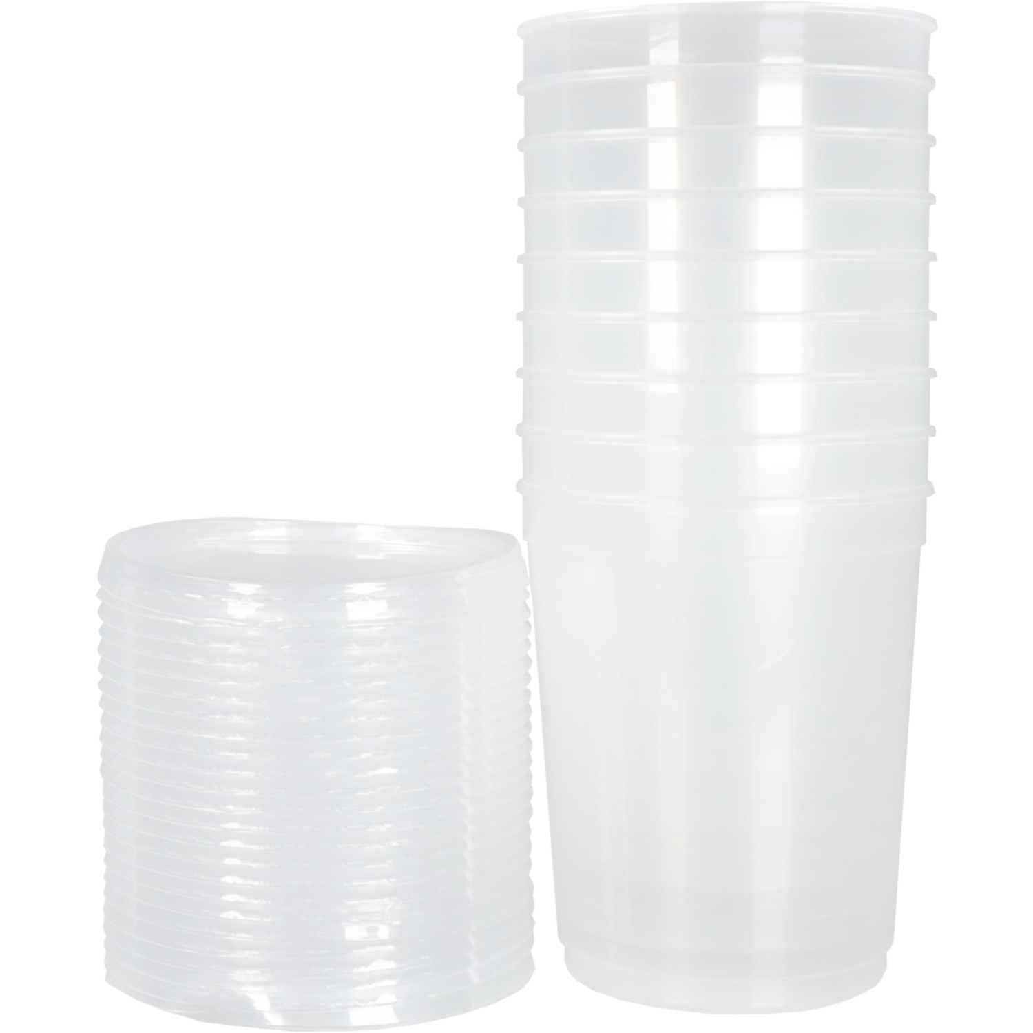 Pot, soeppot, pP, 1000ml, met deksel, Ø115mm, 137mm, transparant