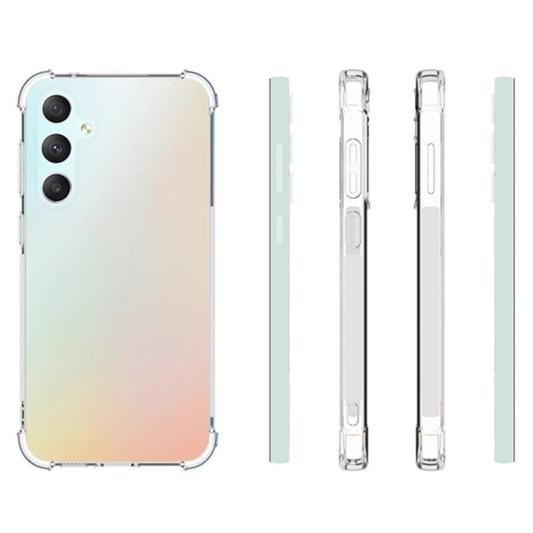 Samsung Galaxy S23 FE Gummi Hülle Case Slim Design mit Air Cushion Fallschutz - Transparent
