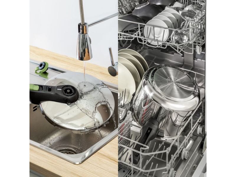 Tefal Secure Trendy Dampfkochtopf 6 l 22 cm Schnellkochtopf mit Korb