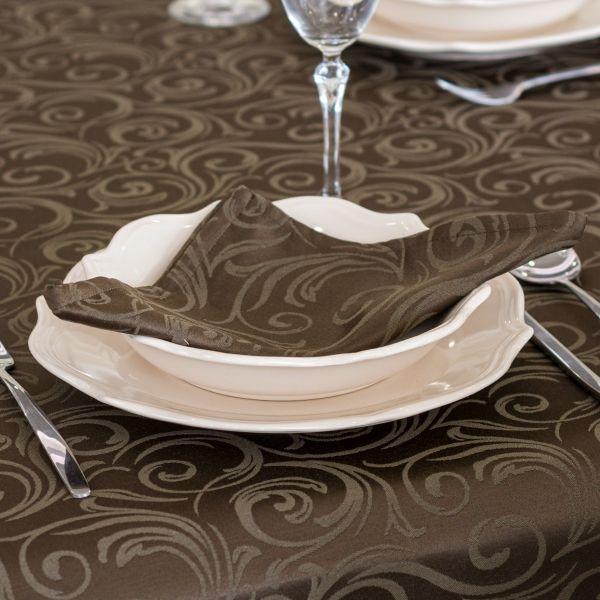 Guardanapos de Mesa Anti-nódoa Lyon Chocolate 45cm x 45cm 6 Guardanapos - PMES0286