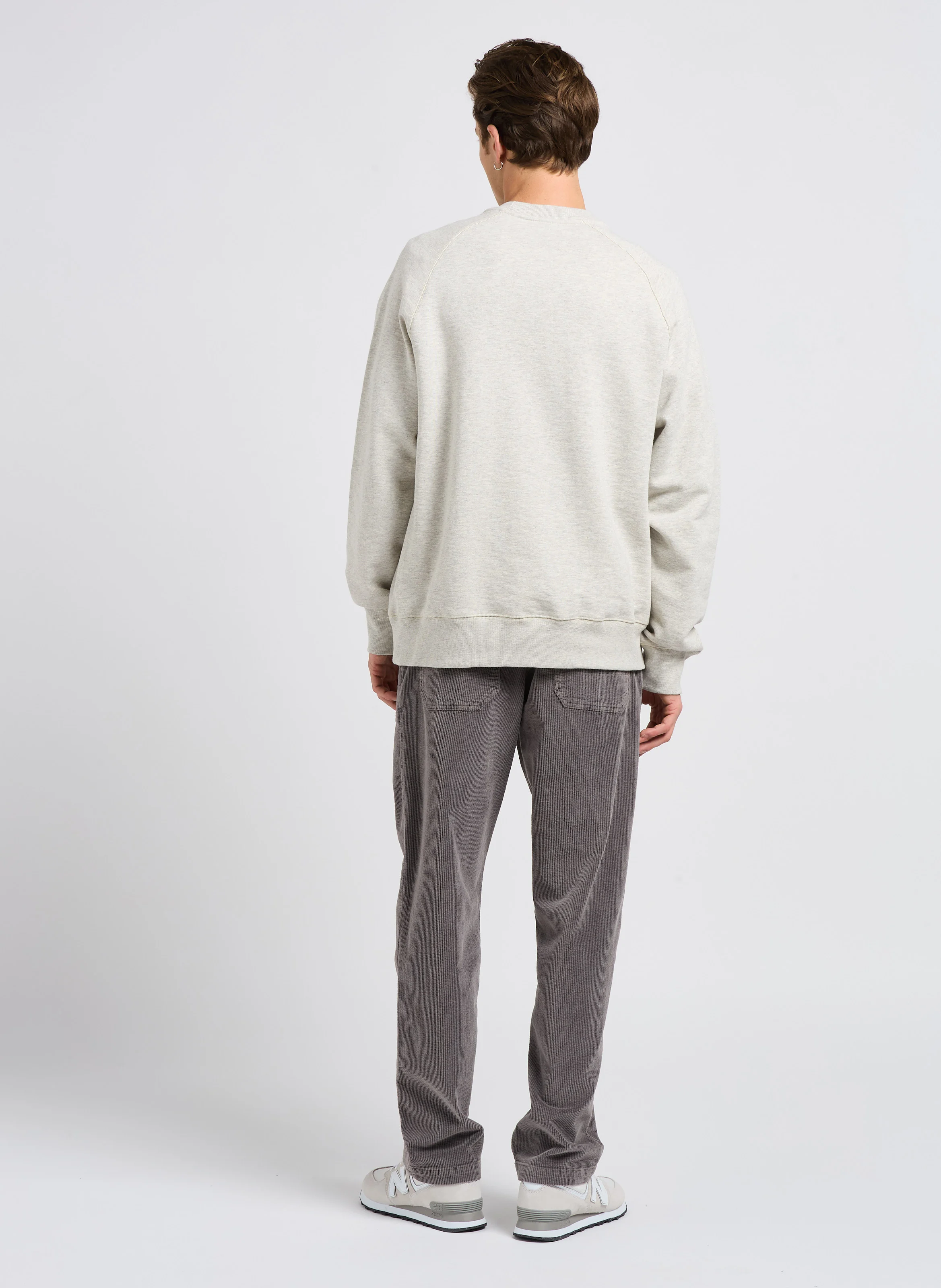 Sweat col rond brodé en coton | Blanc