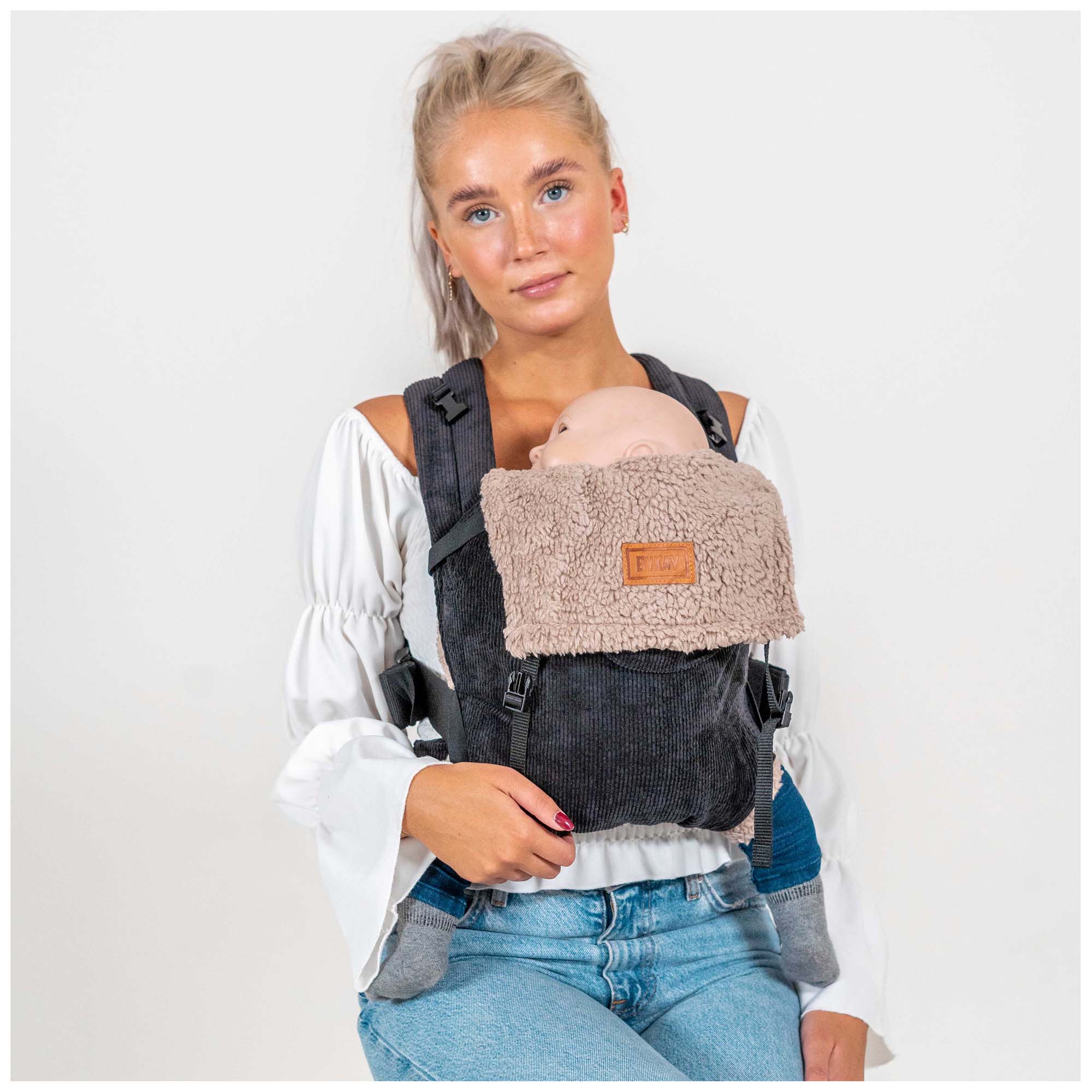 ByKay inlay winter teddy Taupebrown