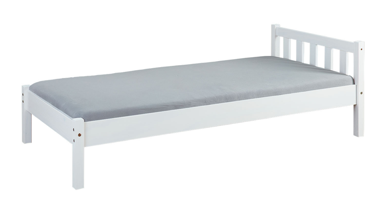 Bettgestell VILMAR - weiß - Massivholz - 90x200 cm