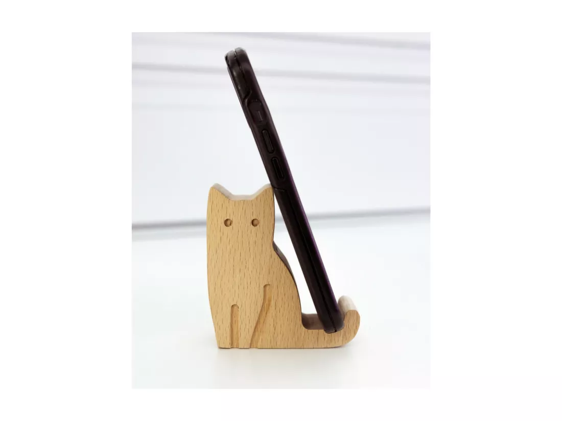 Support téléphone Chat Naturel Kikkerland