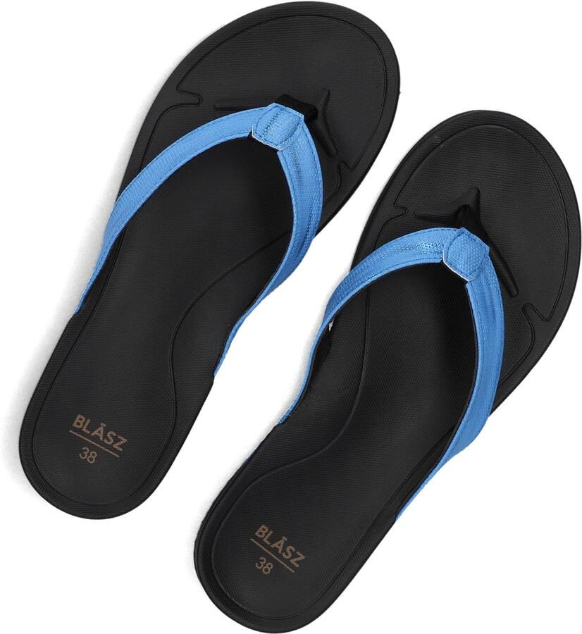 BLASZ Teenslippers Dames Bella 2402 Maat: 40 Materiaal: Leatherlook Kleur: Blauw