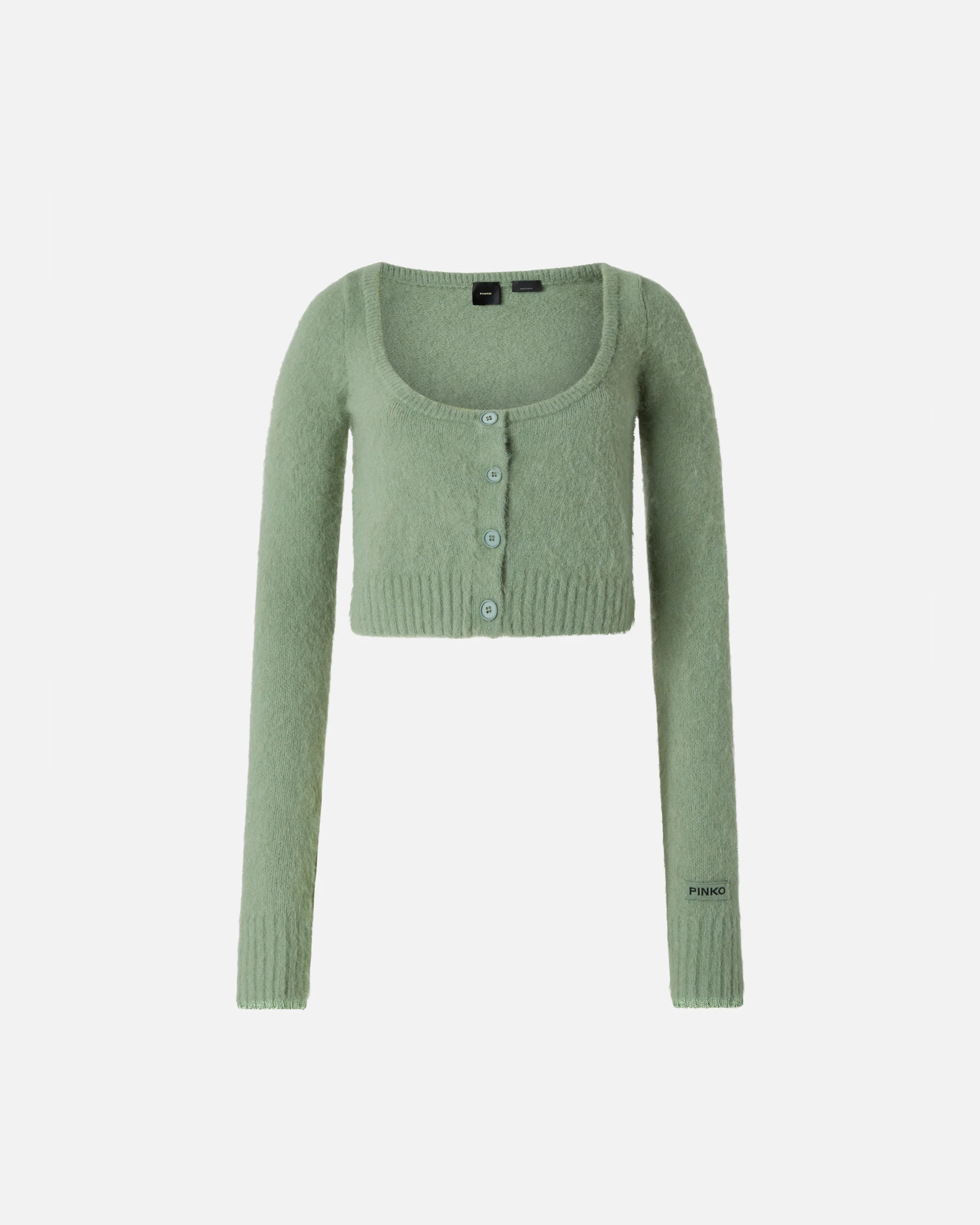 Gilet court en maille douce | Vert
