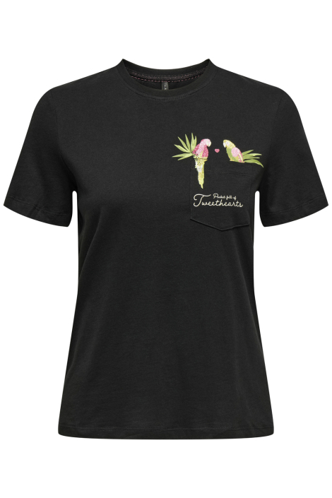 Only zwarte dames t-shirt