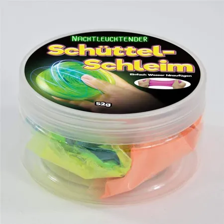Kögler Schüttelschleim zum Selbermachen, Glow in the Dark, 4 Tüten je 13 g, ergibt 4 x 100 g Knete oder Schleim