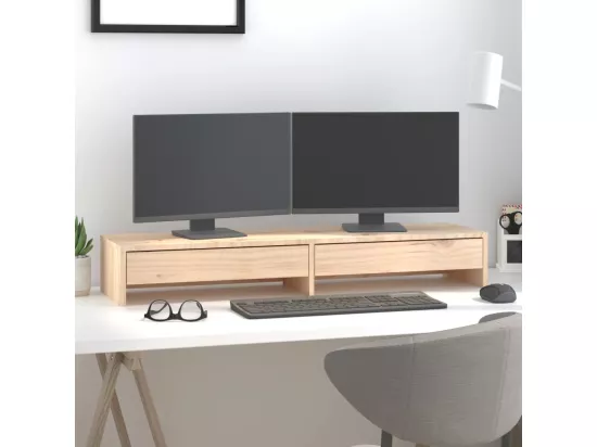 Support pour moniteur 100x27x15 cm Bois de pin solide