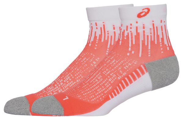 Chaussettes Unisexe Asics Performance Run Quarter Blanc Rouge