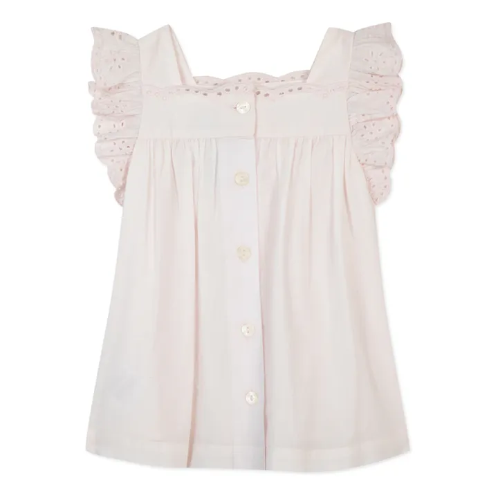 Tartine et Chocolat Robe Broderie Anglaise | Rose pâle