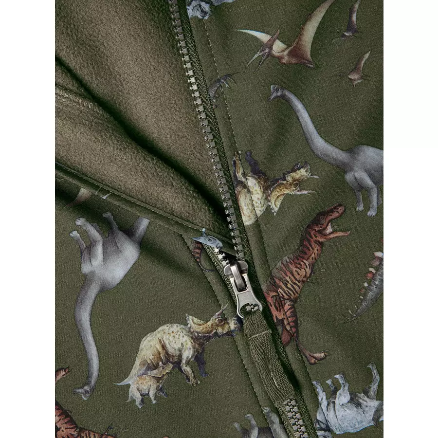 name it Softshelljacke Nmmalfa Dino Olive Night