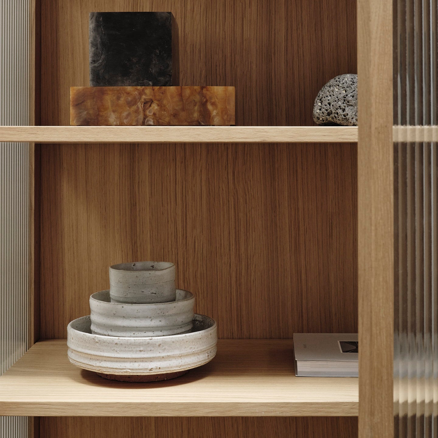 Ferm Living Reed Vitrinekast - Natural Oak