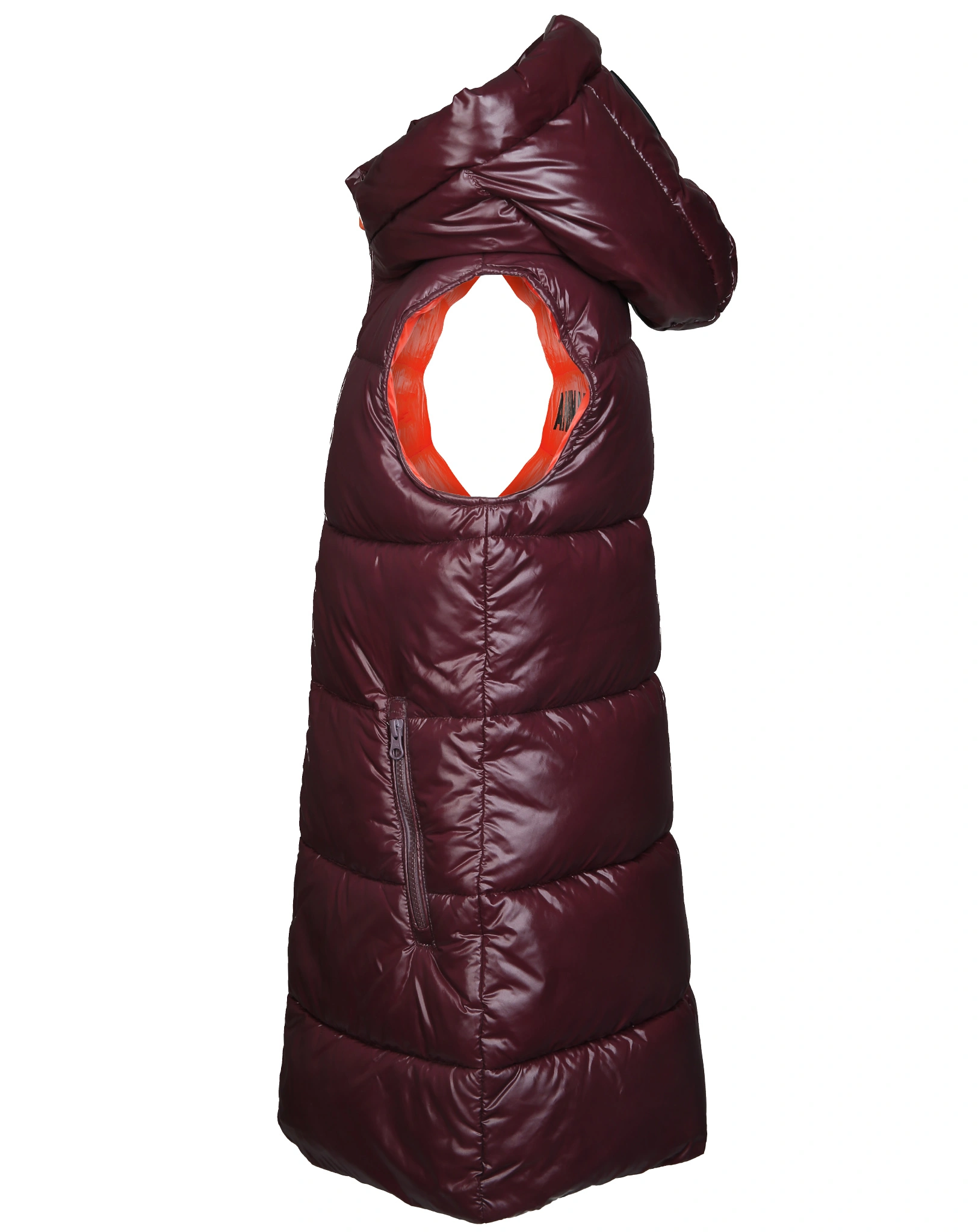 Steppweste UMA LUCK lang in burgundy black