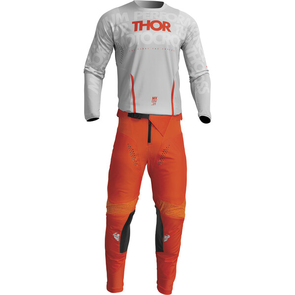 Thor Motocross - Maillot Pulse Mono Gris Clair / Orange