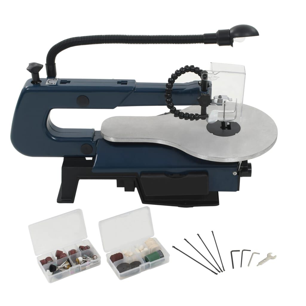 vidaXL Decoupeerzaag met accessoires, 108-delig, 125 W, 252 mm