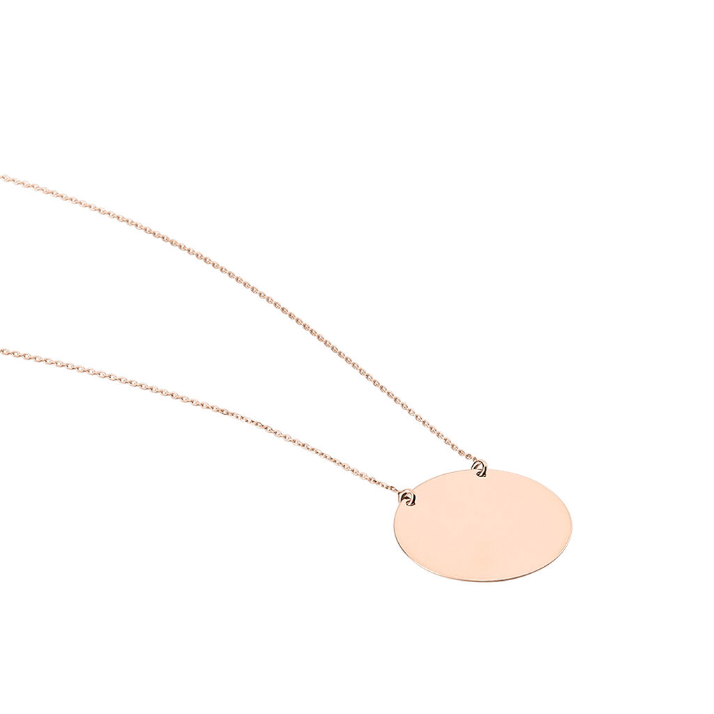 Collier Pastille Gravable Or Rose