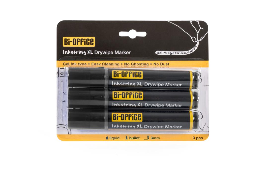 Whiteboard-Marker Inkstring Schwarz, 3 StückMarker für Whiteboards