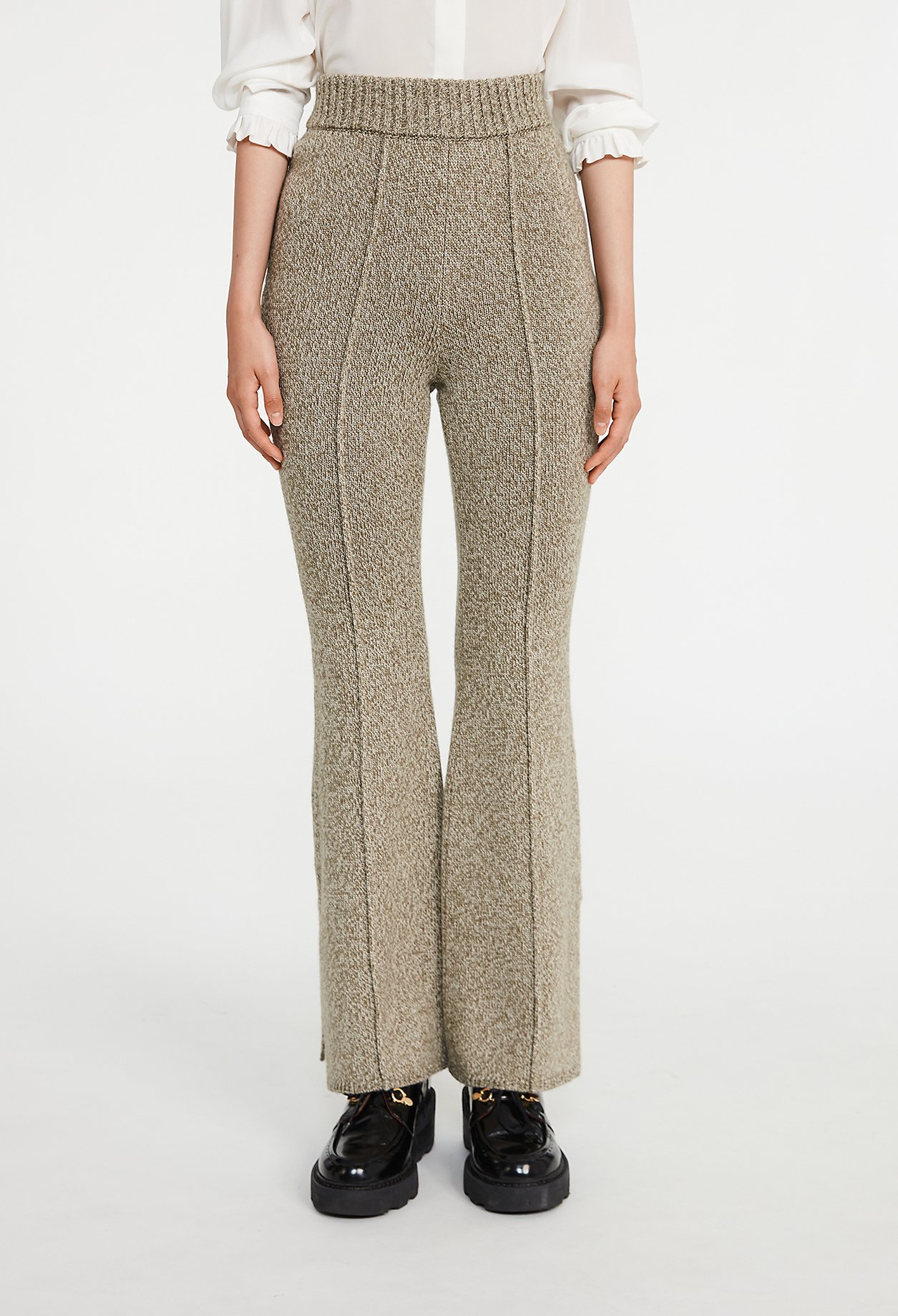 Pantalon evase maille
