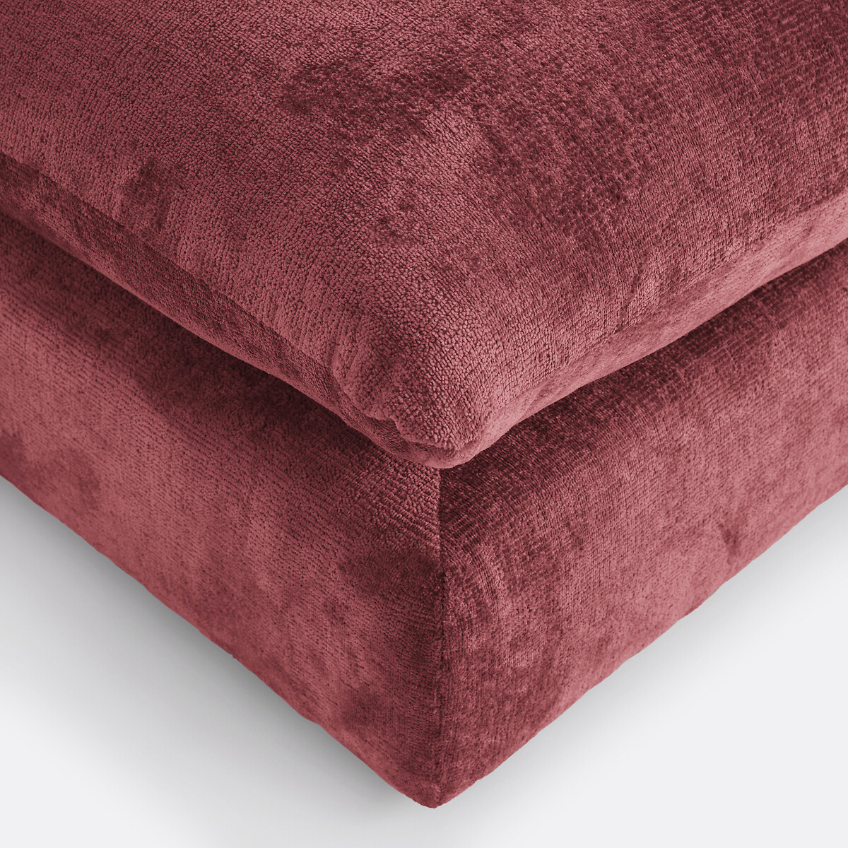 LA REDOUTE INTERIORS<br>Banco modular de getextureerd fluweel, Malo