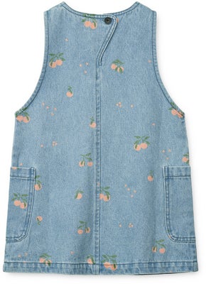 LIEWOOD Angelica Denim Kjole, Peach/Light Blue Denim