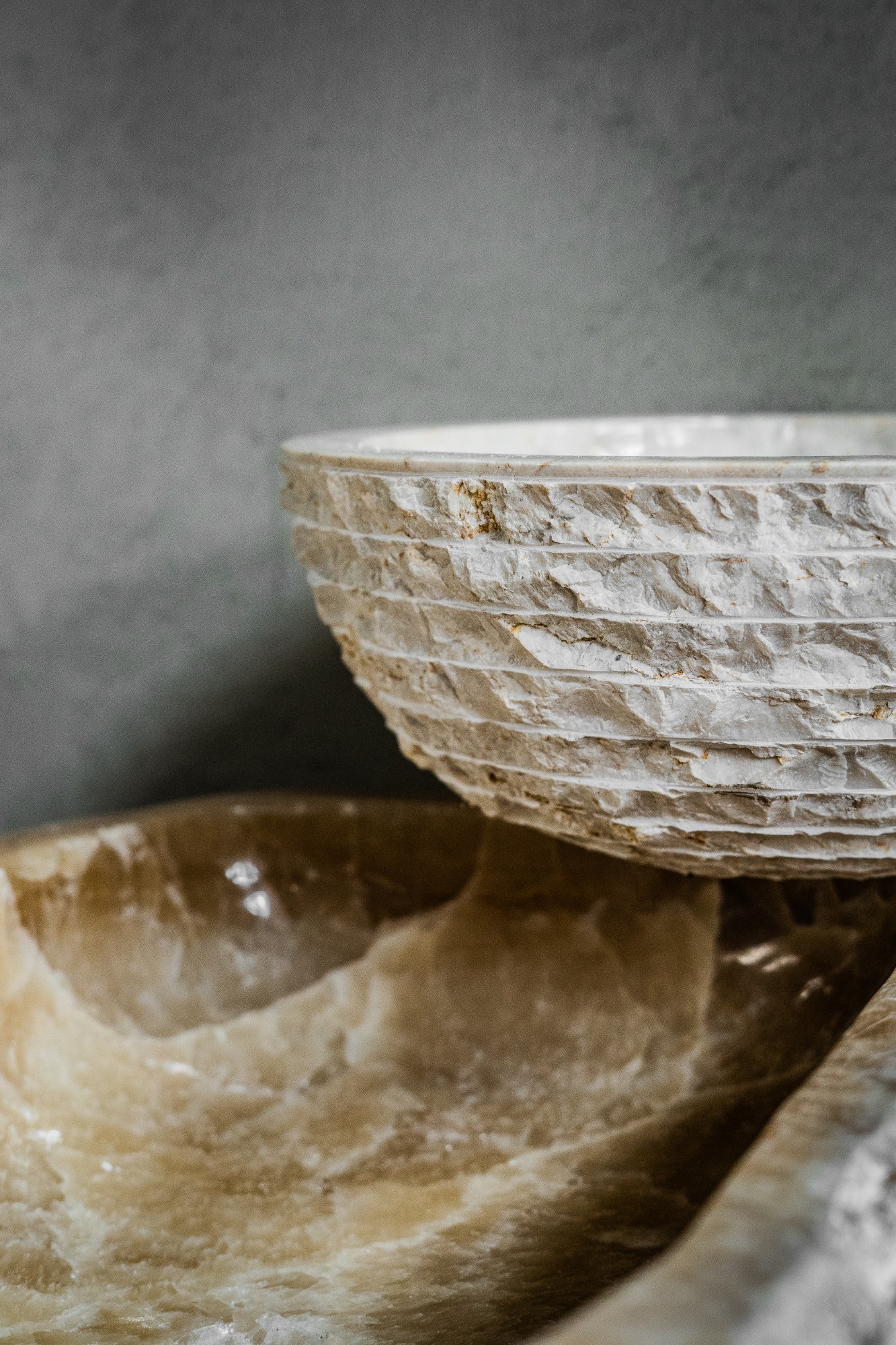Onyxwaschbecken, stark variierend, min. T 40 cm, B 60 cm, H 15 cm von fischer's lagerhaus