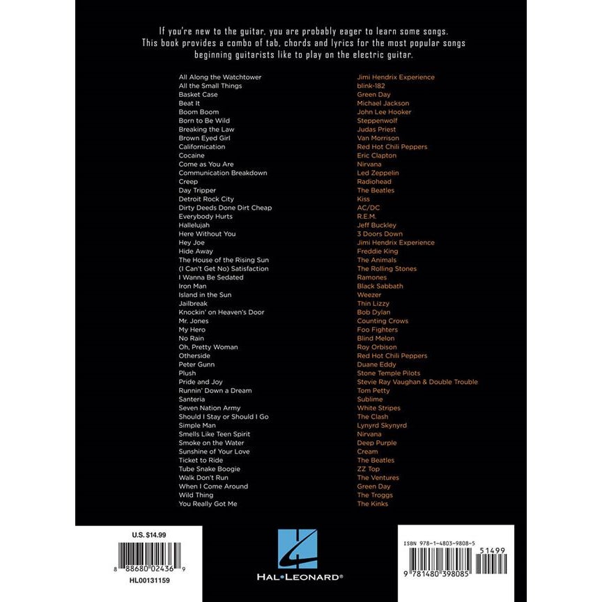 Hal Leonard - First 50 Rock Songs Electric Guitar