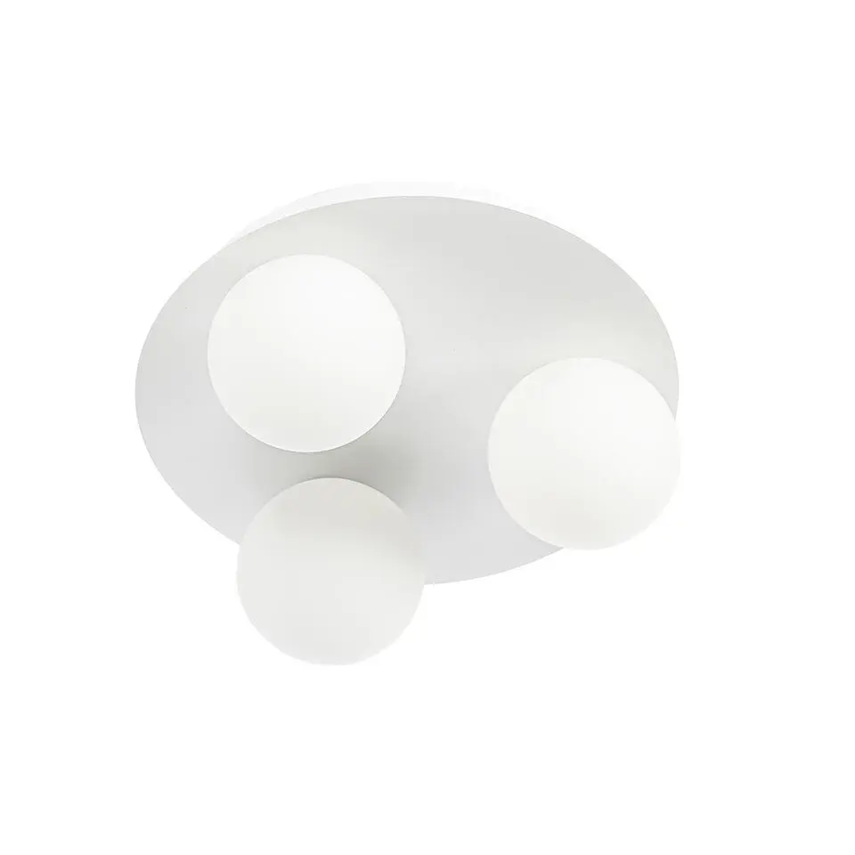 Qazqa plafondlampen buiten cederic wit g9