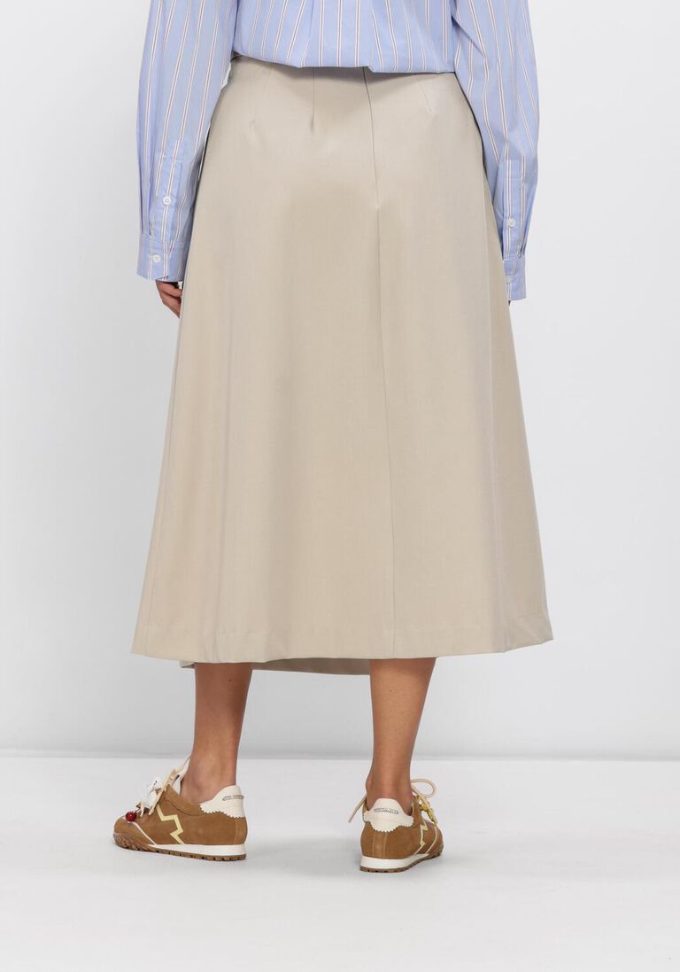 taupe co'couture rokken lunacc belt pleat skirt