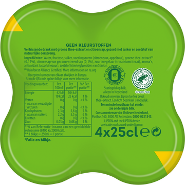 Lipton Ice Tea Green Lemon 4 x 250 ml
